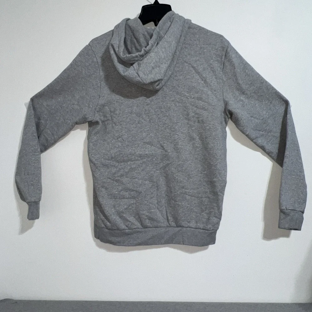 Adidas Essentials Fleece Pullover Grey Heather Men's Hoodie (FL0310) Size Medium